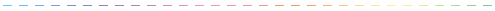pastel rainbow colored dashed line divider