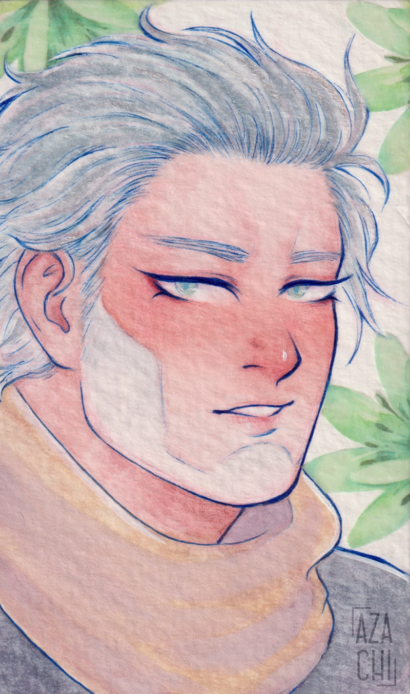 watercolor painting of Vasily
